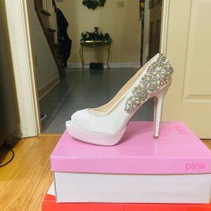 David's Bridal  pumps, Sequin dress, Bulova Watch, Ralph Lauren Dress, Nike